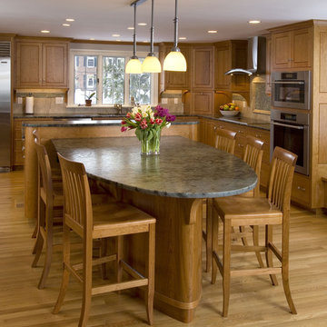 Furniture by Dovetail Custom Cherry KItchen, Wellesley