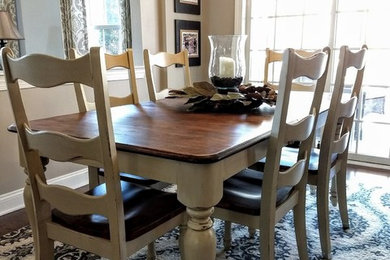 Dining room - shabby-chic style dining room idea in Charlotte