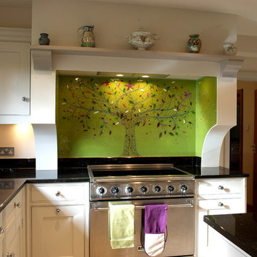 Fused Glass Art Kitchen Splashback in Slough, Berkshire
