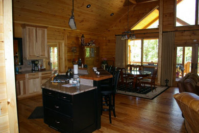 Example of a mountain style kitchen design in Little Rock