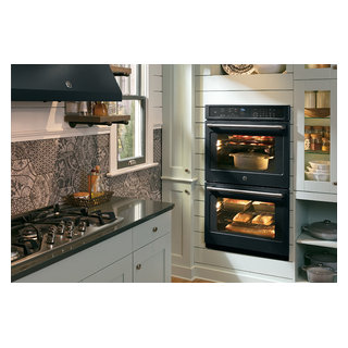 GE Black Slate Wall Ovens Modern Kitchen Seattle by