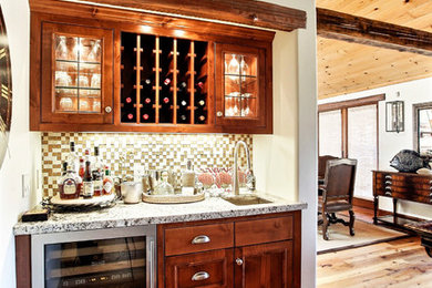 Tuscan home bar photo in Other