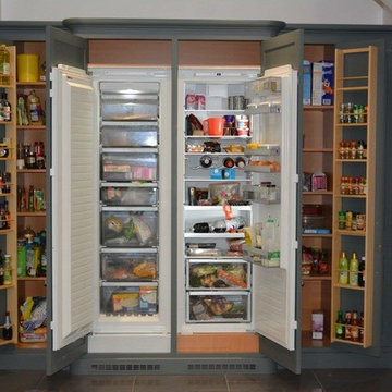 Georgian House Kitchen Bespoke Fridge Freezer Cabinets