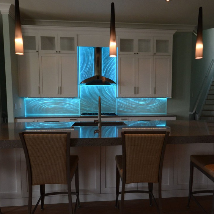 Textured Glass Backsplash Photos & Ideas Houzz