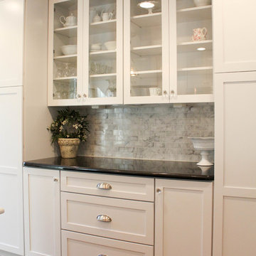 Glass Cabinets and Floor to Ceiling Pantry Cabinets