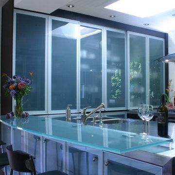 Glass Counter Tops and Cabinets