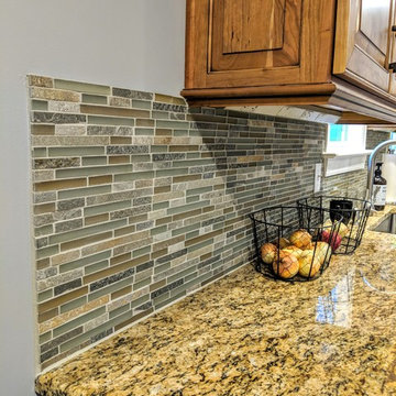 Glass Mosaic Tile with natural stone