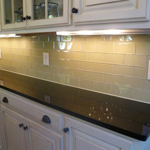 clear glass and grout