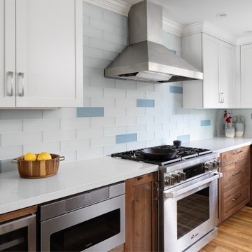 Glass Tile Backsplash Honors Beach Living