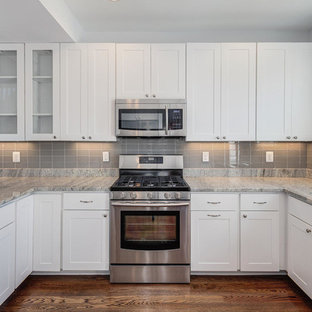 Grey Glass Tile Backsplash Houzz