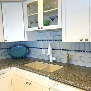 Glass tile in kitchen