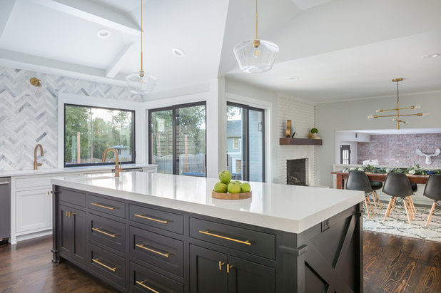 Transitional Kitchen by Clearcut Construction, Inc.