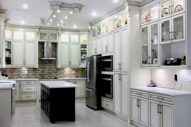 Glazed kitchen cabinets