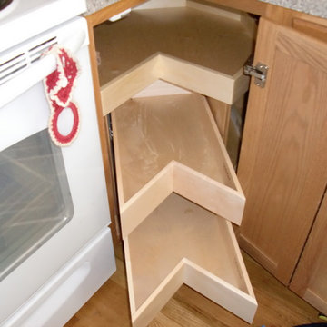 Glide-Around Corner Cabinet Solution