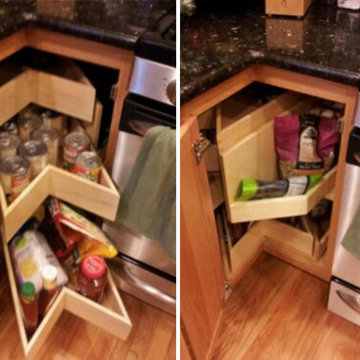 Glide-Around Corner Cabinet Solution