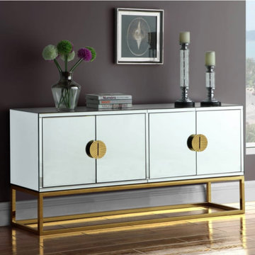 Gold Wood Sideboard Buffet