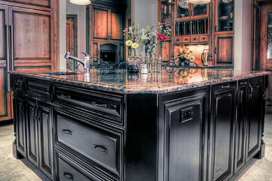 Example of a tuscan kitchen design in Denver