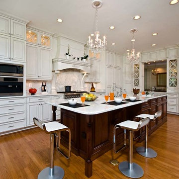 Gorgeous Kitchen Renovation Features Crystal and White Cabinets