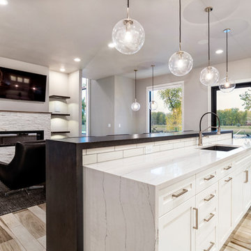 Gorgeous Modern Home w/ Dark Wood and Cambria Quartz Countertops