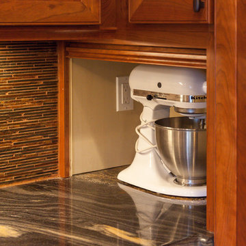 Gorgeous Wood Kitchen Cabinets set off this Beeler Way Kitchen