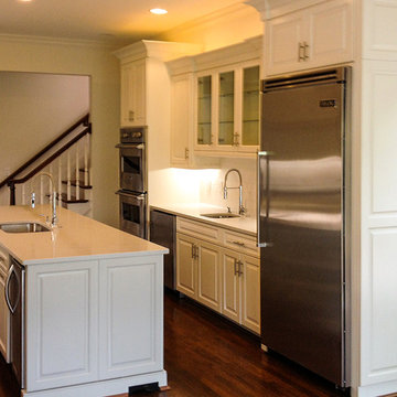 Grand Foyer with Painted Kitchen Cabinets