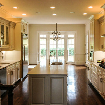 Grand Foyer with Painted Kitchen Cabinets