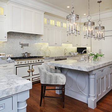 Grand Kitchen with Two Islands & La Cornue Range