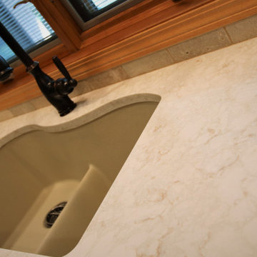 Granite Composite 50/50 Low Divide Sink with Quartz Countertops