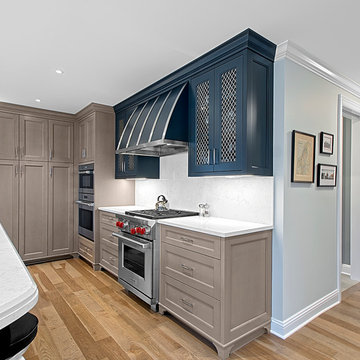 Gray & Blue kitchen