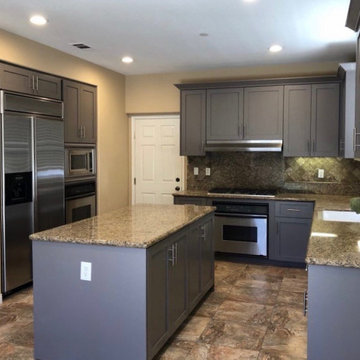 Gray and Brown Kitchen Remodel
