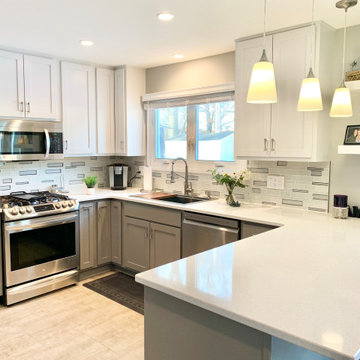 Gray and White Cabinet Kitchen Remodel in Moline