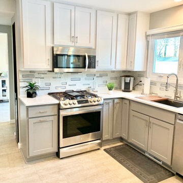 Gray and White Cabinet Kitchen Remodel in Moline