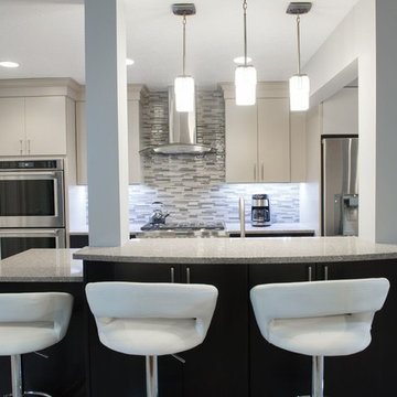 Gray & White Contemporary Kitchen