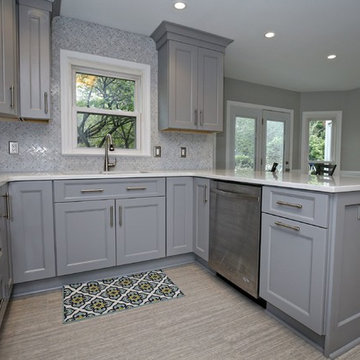 Gray and White Kitchen Design