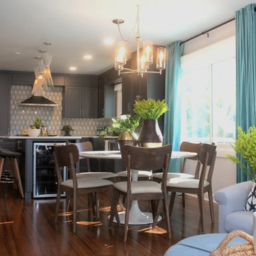 Gray and White Kitchen in Lake Bluff