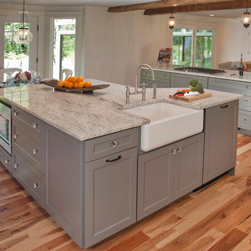 Gray Painted Eclectic Kitchen