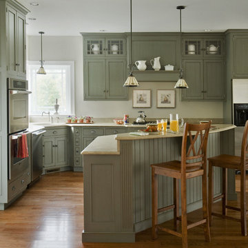 Gray painted kitchen