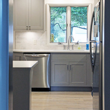 Gray Painted Transitional Kitchen
