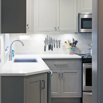 Gray Painted Transitional Kitchen