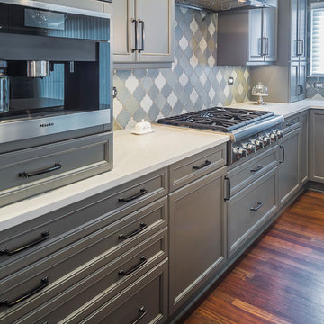 Gray Transitional Kitchen by Adam Hartig in Lisle, IL