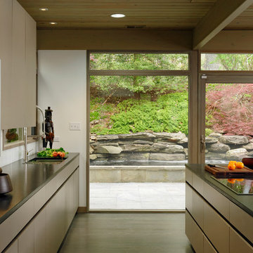 Great Falls, Virginia - Contemporary - Kitchen with Outdoor View