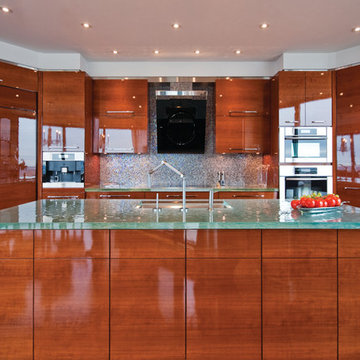 Great Kitchen with Glass Countertop