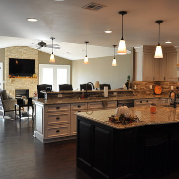 Great room additions with kitchens