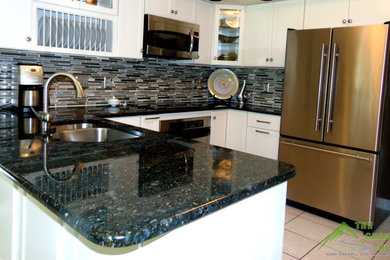 Elegant kitchen photo in Boston