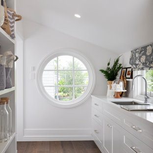Photo of a beach style kitchen in Brisbane.