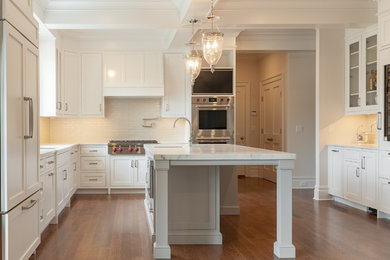Example of a huge classic kitchen design in New York