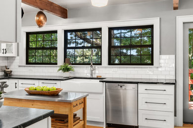Inspiration for a craftsman kitchen remodel in Seattle