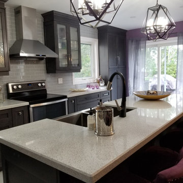Grey & Purple Maple Kitchen