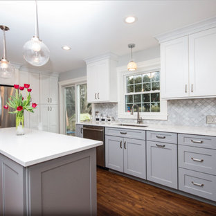 75 Beautiful Vinyl Floor Kitchen with Gray Cabinets Pictures & Ideas ...