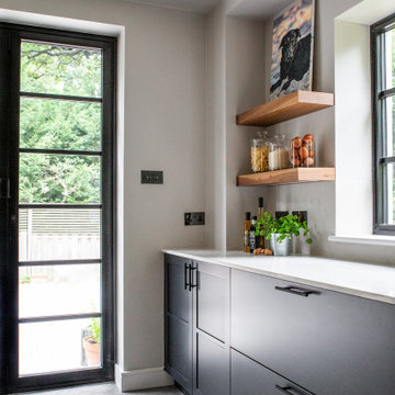 Grey Critall-Style Kitchen by Neil Norton Design
